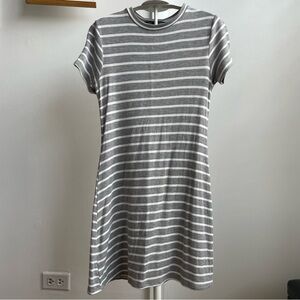 One Clothing Gray Striped Dress